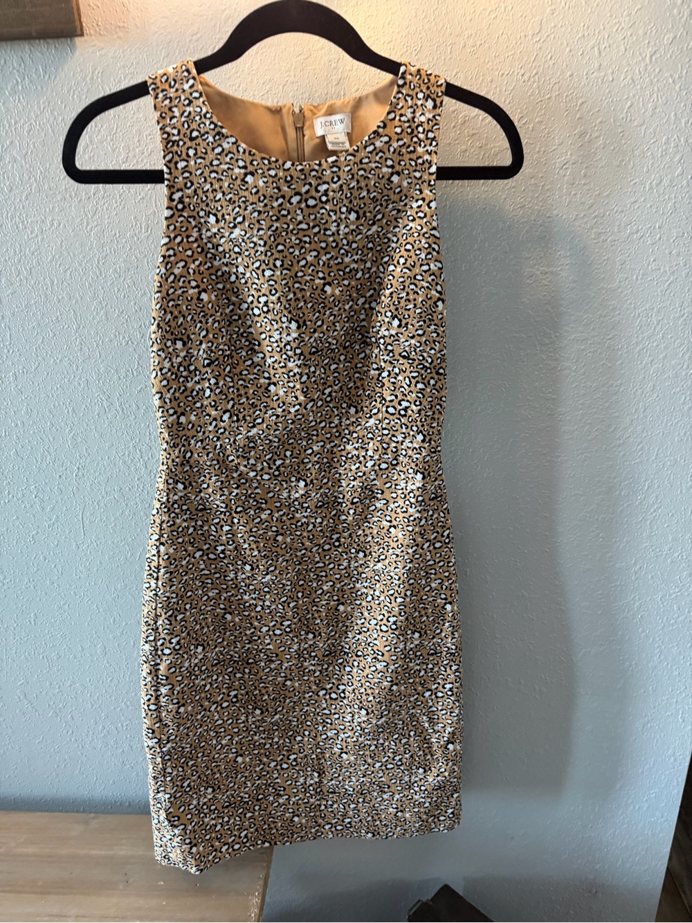 J. Crew Leopard Print Sheath Dress in Tan and Black